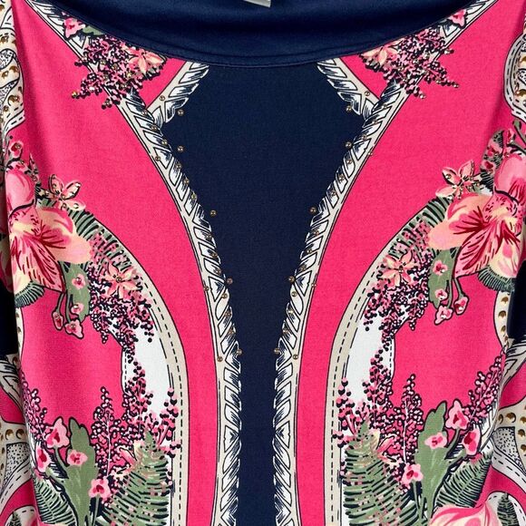 JM Collections Petite Floral Split Sleeve Dress PM - Picture 3 of 15